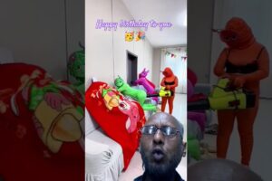 Wow 😲 funny! Happy birthday to you 🥳🎉 | cute puppies teams #shorts #cute