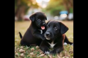 cute puppies with mother dog #puppy #pets #cute #dog