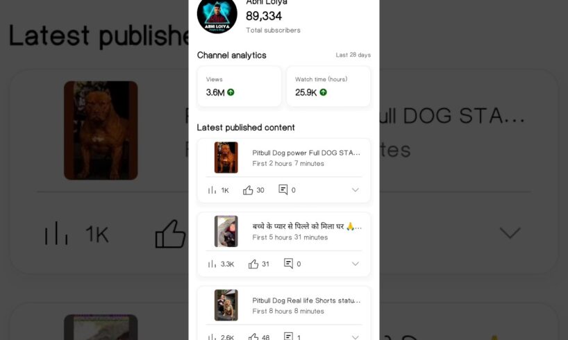 89K Subscribe Complete || #pitbull #facts #dog #pitbull #shorts #yt #pitbulldog #abhiloiya #dogs