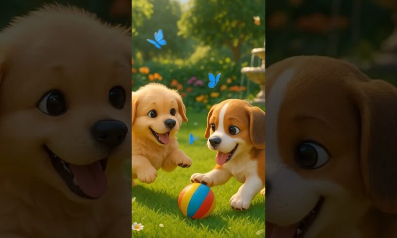 Cutest Puppies Playing in a Garden | Adorable Pet Moments #dog #puppy #enjoy #happy #love #beautiful