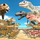Dinosaurs Fights | Lion King Team vs Indominus Rex - Animal Revolt Battle Simulator