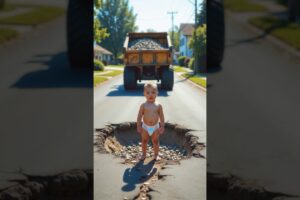 Dog Saves Baby From Giant Pothole Disaster!