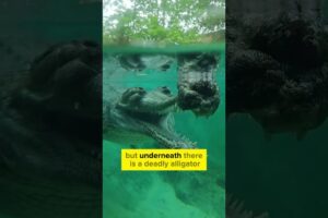 Dont Swim in this water 😱 #shorts #alligator #crocodile #dangerous #reptiles