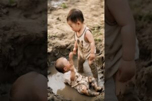 Emotional Rescue! Crying Baby Gets Help From A Furry Friend #shorts #animalrescue #baby #cutemoments