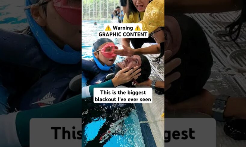 ⚠️ GRAPHIC ⚠️ FREEDIVING ACCIDENT! 😵💦 #freediving #freediver #extremesports #shorts