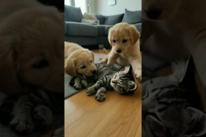 🐶 Heartbreaking! Cute Puppies Comfort Kitten! 🐶