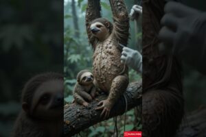 Heartbreaking Jungle Rescue  Baby Sloth Watches Mom’s Painful Healing