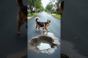 Hero Dog Saves Baby From Concrete Filled Pithole!