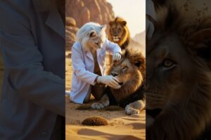 Heroic Cat Saves Wounded Lion in a Stunning Wildlife Rescue #story #funny #cat #animals