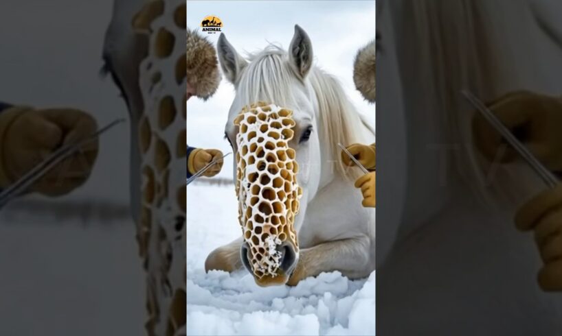 Horse Saved by Brave Rescue Team from Fierce Honeycomb Bees Attack #humanity #animals #rescueanimals