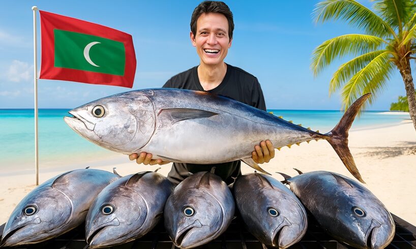 I Ate Every Type of Tuna in the Maldives for 24 Hours!!