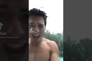 MAN GETS STRUCK BY LIGHTNING AS HE JUMPS IN POOL!!! #shorts