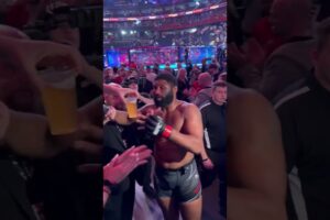 Offering UFC fighters beer after they fight