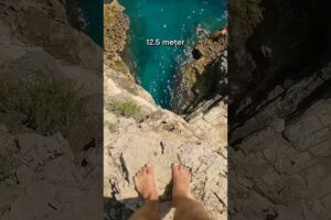 POV cliff dives up to 27m 🤯 #shorts