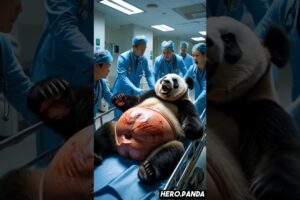 Pregnant Panda rescued by doctors from city road #humanity #rescueanimals  #veterinary #animals