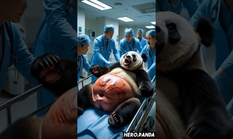 Pregnant Panda rescued by doctors from city road #humanity #rescueanimals #veterinary #animals
