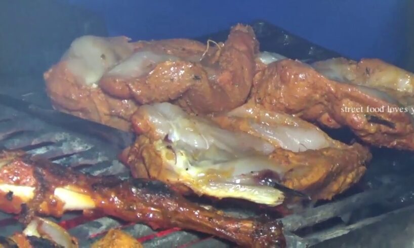 Roasted Fish and Chicken Selling in Indian Street | Street Food Loves You Present