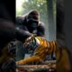 Unbelievable Beatdown: Tiger vs. Elephant, Chimp, and Anaconda! #tiger #fight #anaconda