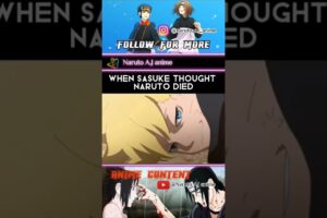 When Sasuke thought Naruto died.#shorts #naruto #sasuke