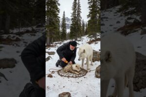 Wolf Cub Rescue by Man in Car|animal videos#trending #videoviral#animals #rescue#wildlife