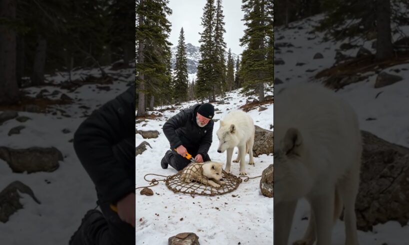 Wolf Cub Rescue by Man in Car|animal videos#trending #videoviral#animals #rescue#wildlife