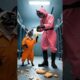 Yellow chicken, dog and cat are playing Dalgona Candy Game 🤩#animals #dalgonachallenge