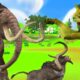 Zombie Lion vs Giant Buffalo Fight Baby Buffalo Saved By Woolly Mammoth Animal Animal Fights Videos