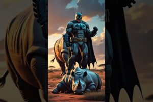 Batman vs Wild Animals – Who Wins? (Tigers, Rhinos, Gorillas & More!) #dcheroes #shorts  @VersusZoo