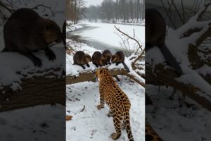 Beavers Help Rescue Amur Leopard Cub #animals #rescue #humanity