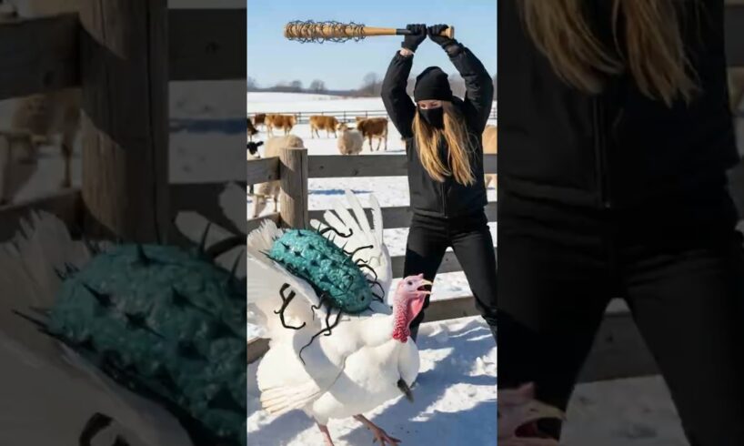 ⚠️Broad Breasted White Under Attack – She Didn’t Hesitate! #animalrescue