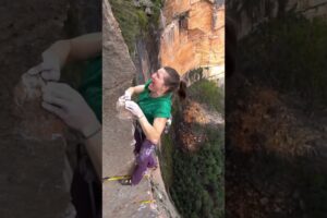 Climber falls! Follow for more #rockclimbing