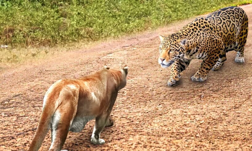 Cougar vs Jaguar | Rare Animal Fights Caught on Camera