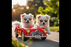 Cute puppies are off to an adventure🤍🤍#dog #cute #puppies #fun #doglove