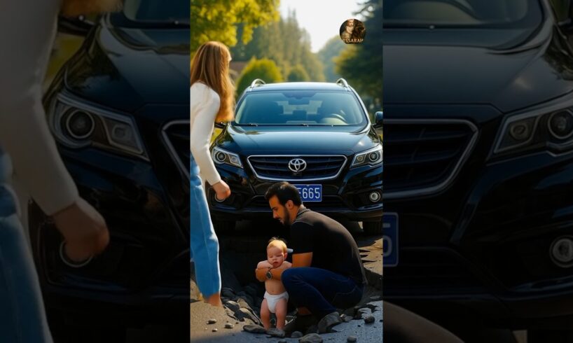 Heroic Rescue: Saves Baby From Giant Pothole Disaster! 😱👶 #shorts