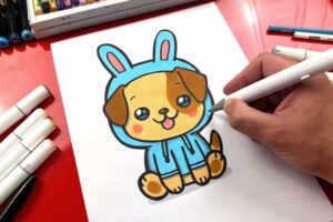 How To Draw An Easter Puppy