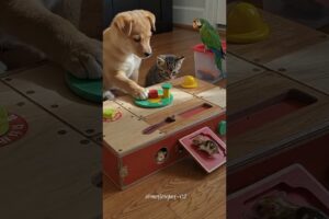 I swear! They're all playing together. #cat #viral #animation #animals