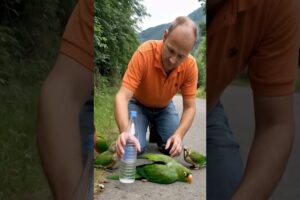 Kind Man Rescues Parrot and Her Chicks by the Road 🦜👶 #shorts #parrotrescue #kindness