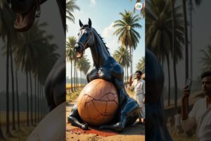 Pregnant Black Horse rescue!Heartwarming Village Story #humanity #animal #horse #pets #rescueanimals