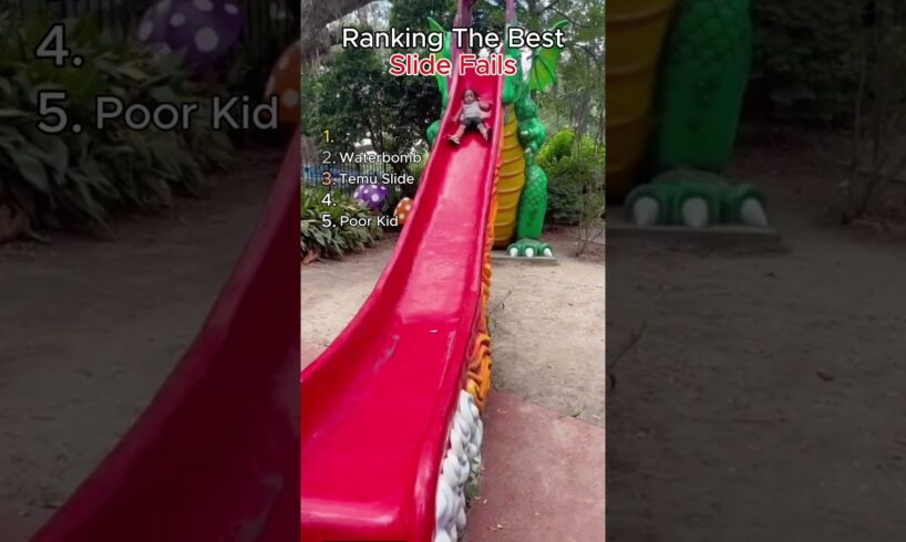 Ranking The Best Slide Fails🛝(FUNNY😂)