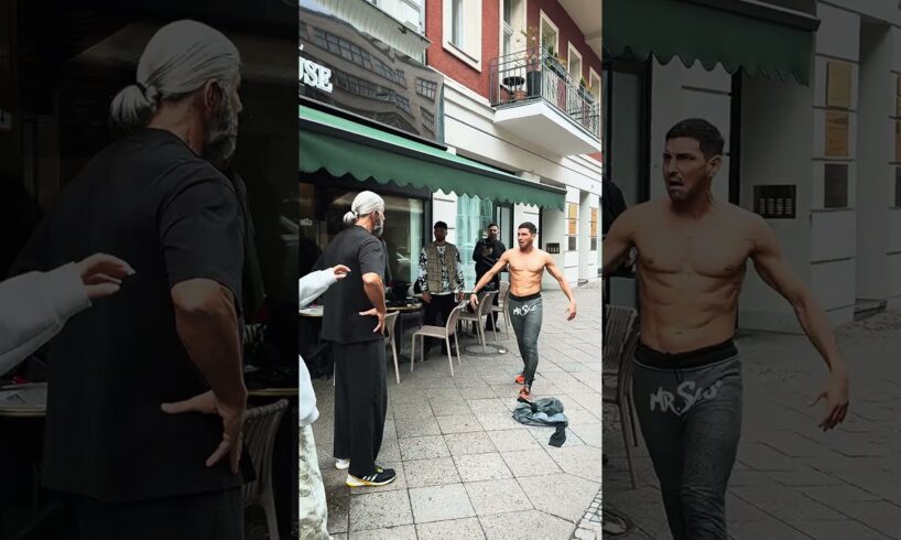 Street Fight goes wrong 🤯 #mrsus #patrox #workout #gym #fitness #chestday #funny #comedy  #fail