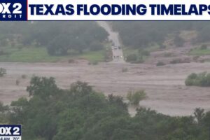 Texas flooding timelapse: Guadalupe River jumps 19 feet an an hour