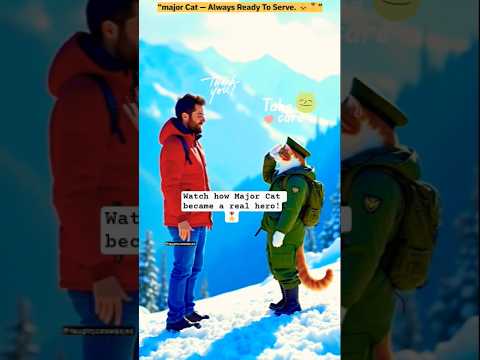 cat short stories ai | ❄️😱 Major Cat Heroic Rescue 🎖#shorts #cat #resque #ytshort #yt