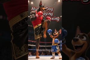 🤣😱 Cute puppies just want to win boxing matches, but dad... #dog #puppy #aidog #aicat #cat