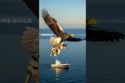 Eagle rescues puppy from deadly Orca in the open ocean! #rescue #animals #wildlife