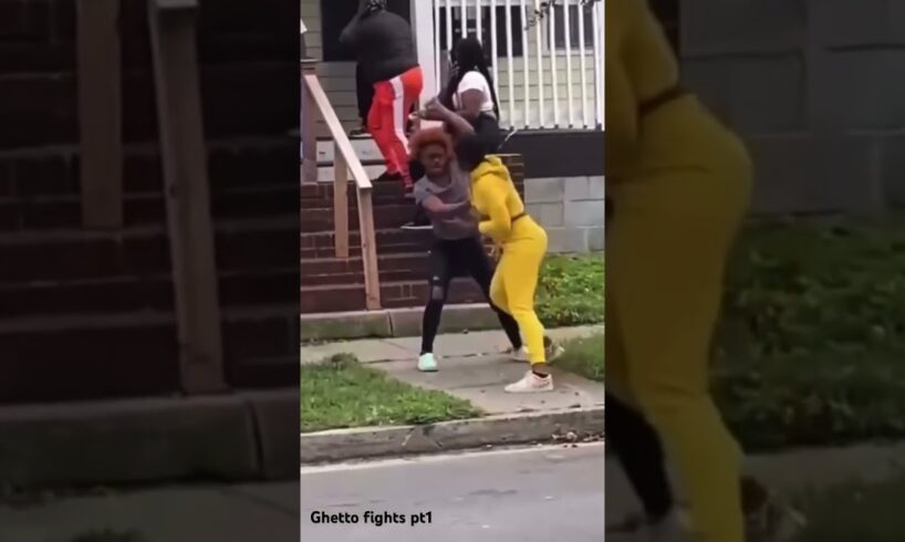 Ghetto Fights pt1 girl beats bully up #usa #virginia #fight #female #hood #ghetto