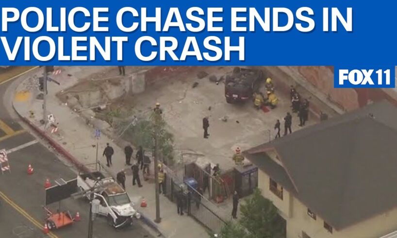 LA police chase ends in violent crash  | FOX 11 LA