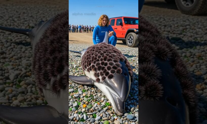 Marine Biologist saves a Dolphin 🐬 From Urchin Infesta #wildlife #animals #humanity