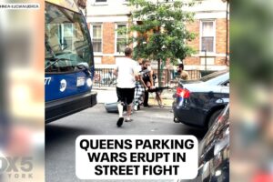 Queens parking wars erupt in street fight caught on video: RAW
