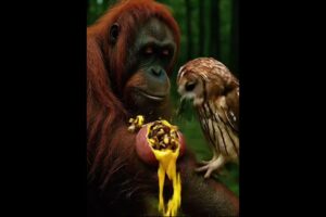 This brave owl saved a suffering orangutan 🐦🦍 | Incredible rescue!