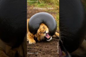 Wildlife Rescue Safely Removing Giant Slug from a Lion #wildlife #animalrescue #wildliferescue